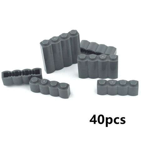 40-70pcs/lot Smartable Brick Special 1x2 1x4 with Wave Building Blocks Parts Toys For Kids Compatible 30136