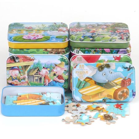 Wooden Jigsaw Puzzle With Gift Box Parent-Child Interactive Game Children Educational Toys Boys Girls Baby Learning Toy for Kids