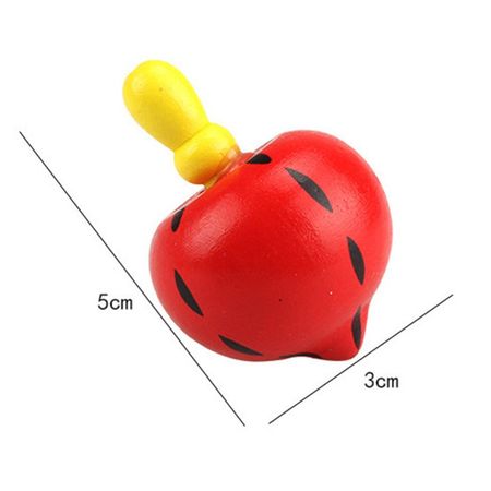 5PCS/set Wooden Fruit Spinning Tops Toys Cartoon Colored Children Adult Relief Stress Desktop Wood Learning Toys Birthday Gifts