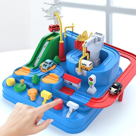 Kids Educational Car Toys for Boys Track Adventure Brain Table Games Rail Cars Mechanical Parking Lots Children Gifts