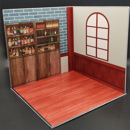 1/ 12 Scale Bar Restaurant Wine Cabinet Scene Accessories Model