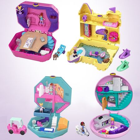 Polly Pocket Mini Girls Doll 10styles Hidden World Scene Girl House Dolls Original Toys for Children Mermaid Kids Toy Reborn