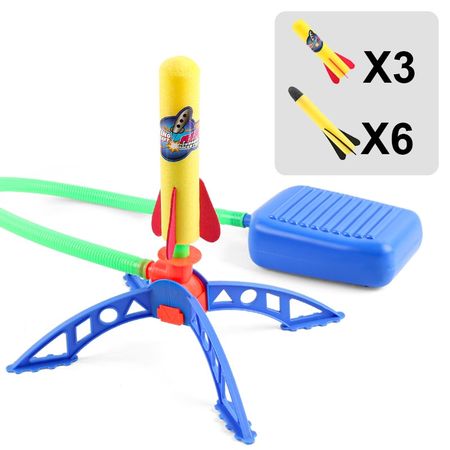 Adjustable Rocket Launcher Toys Sport Game Kids Rocket Launcher Air Step Pump Power Rocket Outdoor Sport Toys For Children Gift