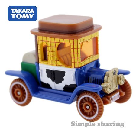 Takara Tomy Tomica DM 18 Disney Motors Woody Classic Miniature Convertible Car Model Kit Diecast Anime Figure Baby Toys