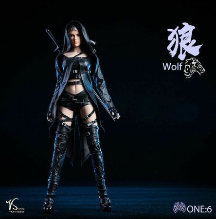 1/6 VSTOYS Female Assassin Killer Costume Set White Wolf W/Head 19XG47