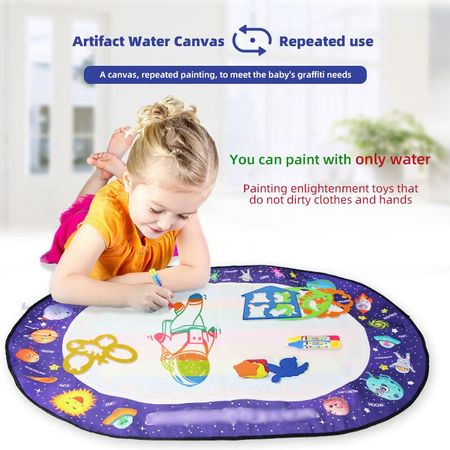 100*70cm Magic Water Drawing Mat Doodle Mat & 5 Magic Pens Painting Board Coloring Books Water Painting Rug Kids Education Toys