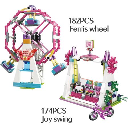 699PCS City Bricks Friends Fun Park Carnival Of Joy Building Blocks Figure Model Toys For Girls Children