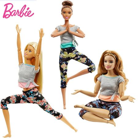 Barbie Original Gymnastics Yoga Model Sports Dolls All Joints Move 30cm Doll Moveable Wrist Fans Collection kids toys for girls