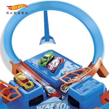 Original Hot Wheels Car Cross Impact Track Crash Playset Racing Challenge Model Electric Parking Design Kids Game Boys Toys Gift