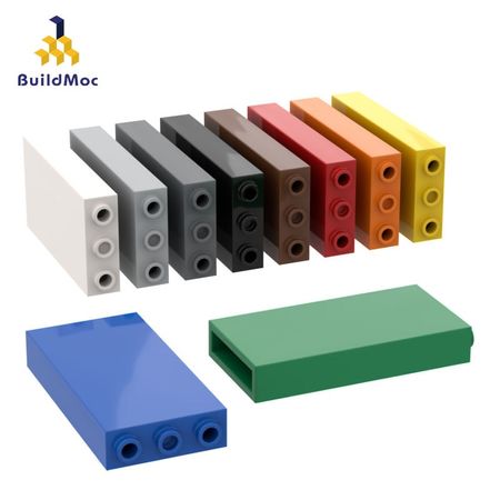 BuildMOC Compatible Assembles Particles 3755 1x3x5 foundation brick Building Blocks Parts DIY LOGO Educational Tech Parts Toys