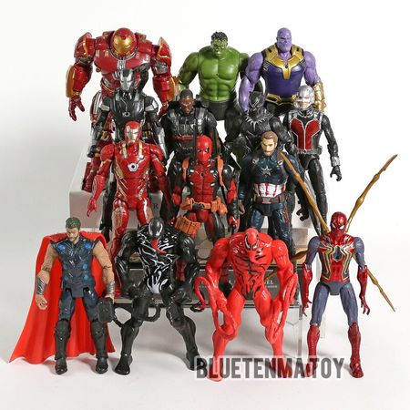 Marvel Avengers Venom Carnage Spiderman Thanos Deadpool Hulkbuster Iron Man Black Panther Action Figures For Children Toys Gifts