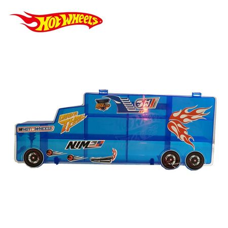 Hot Wheels Portable plastic storage box model Hold 16 Car Diecast Toys Educational Truck Toys for children Boy Juguetes Gift