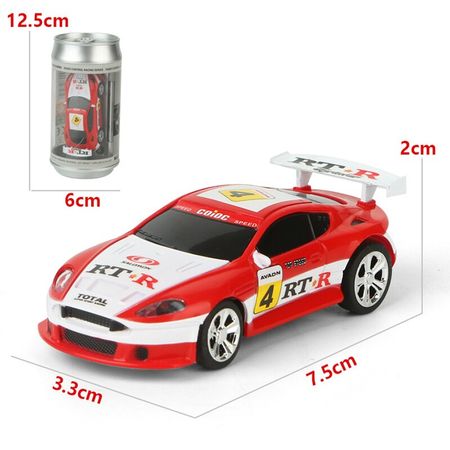 2020 Hot Coke Cans Mini Rechargeable Remote Control Car High-Speed Car Children's Gift  7.5CM PVC