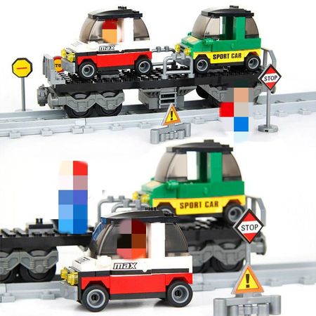 city trains Model building kits Compatible All Brands brand rails 021 3D blocks building toys hobbies for children