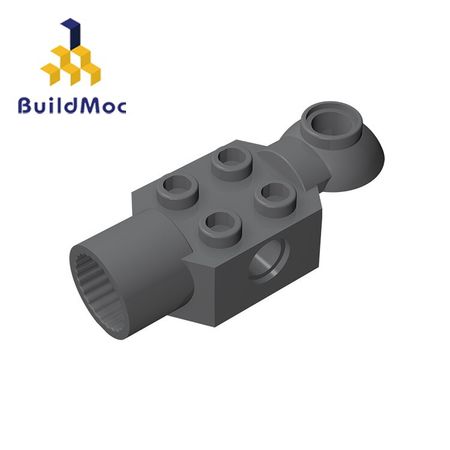 BuildMOC 47452 Technic Brick Modified 2 x 2 For Building Blocks Parts DIY LOGO Educational Tech Parts Toys