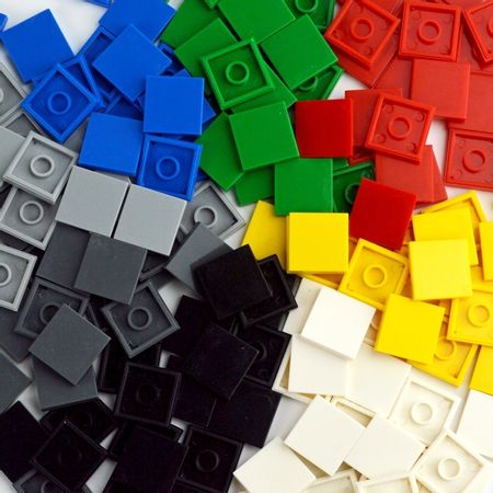 2x2 Educational Creative Size MOC DIY Building Blocks Figure Bricks Ceramic Tile Bricks Smooth Flat Tiles Toys for Children
