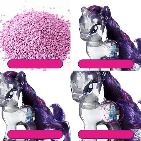 Original Brand My Little Pony Crystal Clear Rainbow Girls Dash Pinkie Rarity Toys for Children for Baby Birthday Gift Bonecas