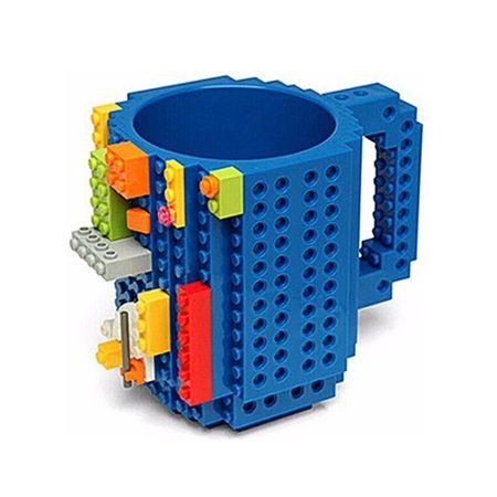 SIMCAS 350ml Creative Milk Mug Coffee Creative Build-on Brick Mug Cups Drinking Toys For Children Building Blocks Design