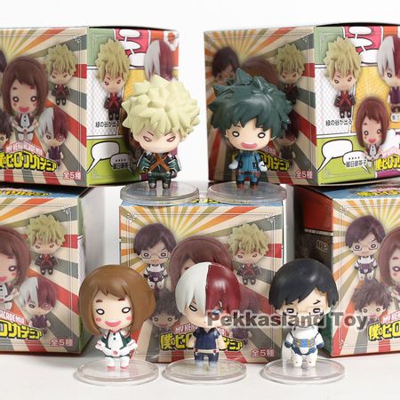 Japanese anime figure 5pcs/lot My Hero Academia Q versiom action figure collectible model toys for boys