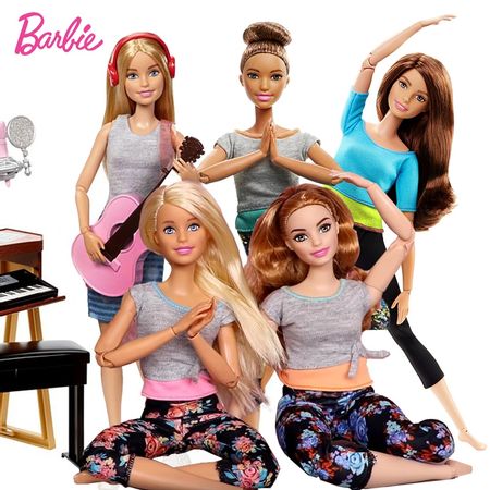 5 Styles Original Barbie Joint Movement Doll Gymnastics Yoga Dancer Soccer Player Barbie Doll Children Educational Toy Girl Gift
