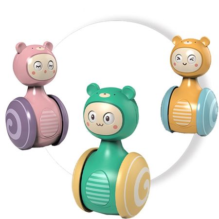 Baby Rattles Tumbler Doll Toy Change Faces Roly-poly Toys Learning Education Toys Gifts for Kids