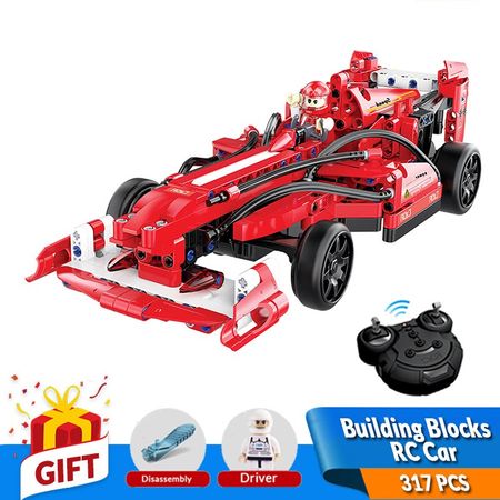 317PCS Building Blocks Remote Control RC F1 Racing Car Set Battery Bricks Compatible Major Brands Toys Birthday Gift for kids
