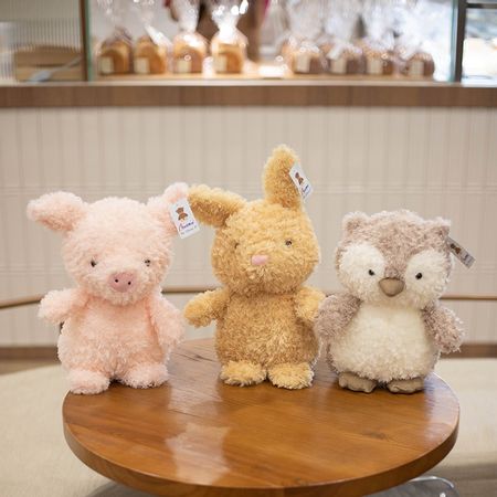 20/30cm Simulation Lovely Chick Pink Pig Sheep Owl Rabbit Plush Toys for Children Baby Soft Doll Stuffed Animal Toy Kids Gift