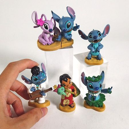 Anime Cartoon Lilo & Stitch Angel Mini PVC Figures Toys Dolls Child Toys Gifts 6pcs/set