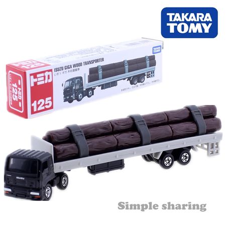 Takara Tomy Tomica No.125 Isuzu Giga Wood Transport Lorry Diecast Pop Truck Model Kit Miniature Funny Baby Toys For Children