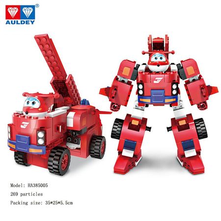 AULDEY's new Super Wings  Donnie small particles are compatible with Lego blocks for children's educational toys birthday gifts