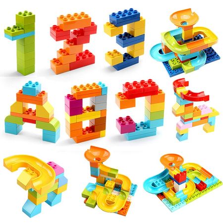 Big Size Building Blocks Duploed Brick Colorful Bulk Large Particles DIY Educational Compatible with Assembles Kids Toys Gifts