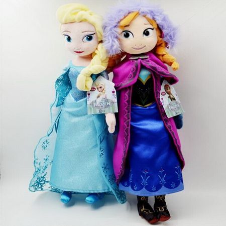 Frozen2 Princess Anna Elsa Dolls Snow Queen Princess Anna Elsa Doll Toys Stuffed Frozen Plush Kids Toys Christmas Gifts 40/50CM