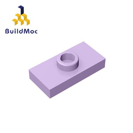 BuildMOC Compatible Assembles Particles 15573 1x2 two turns one board  Building Blocks Parts DIY LOGO Educational Tech Toys