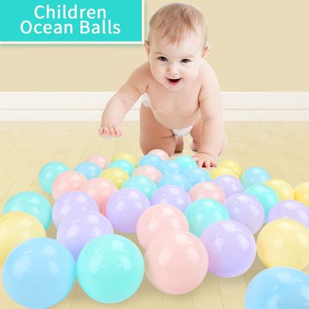 50pcs/lot Soft Ocean Ball Toys Ball Pool Baby Swim Pit Toy Funny Outdoor Indoor Toys for Kids Eco-Friendly Material