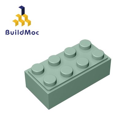 BuildMOC Compatible Assembles Particles 3001 2x4 For Building Blocks Parts DIY LOGO Educational Tech Parts Toys