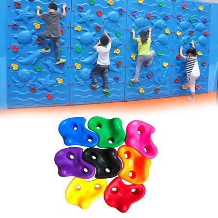 Hand Feet Holds Indoor Outdoor Backyard Toys Assorted Children Playground Grip Climbing Rock Set Kids Wall Stones Plastic