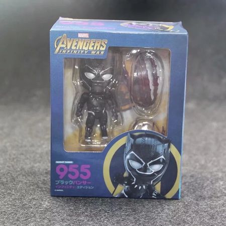 Marvel Avengers: Infinity War Black Panther Cute Kawaii Super Hero 10cm Action Figure Toys