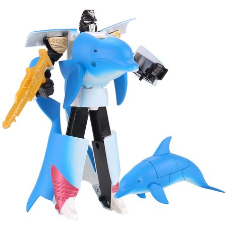 Land Animal Marine Life Deformation Toy Robot Lion Eagle Dolphin Shark Boy Souvenir Same Children Toy Gift