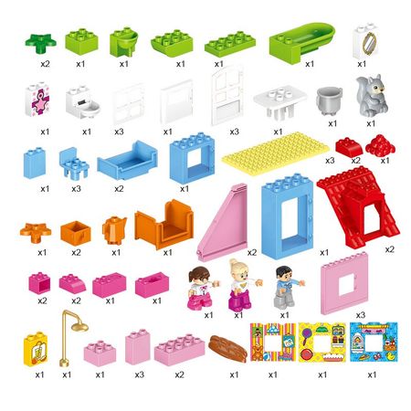 Big Size Holiday Farm Building Blocks Blocks Toys Compatible Large particles Blocks Toys Secret House Toys For Children