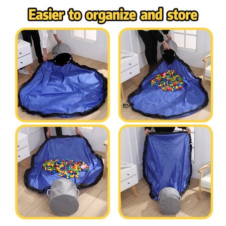 New Portable Foldable Kids Play Toy Clean-up and Storage Bag Container Multifunctional Portable Toys Fashion Practical Storage