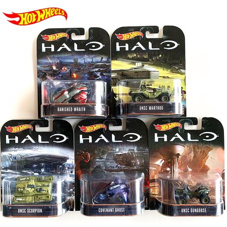 Original 1/64 Hot Wheels Car Halo Wars Classic Movie UNSC SCORPION Collector Edition Metal Diecast Model Car Toys Kids Gift