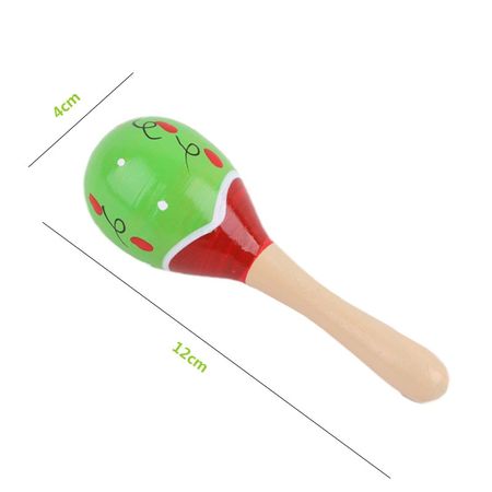 12cm Colorful Wooden Sand Ball Sound Toy Baby Toddler Educational Musical Instrument Rattle Shaker Party Toys for Children Gift
