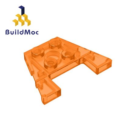 BuildMOC 90194 48183-28842 Wedge Plate 3 x 4 with Stud Notches For Building Blocks Parts DIY LOGO Educational Tech Parts Toys