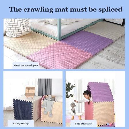 12PCS 31*31cm EVA Leaf Grain Baby Play Mat Kids Carpet Gym Floor Mat Splicing Children's Mats Thicken Floor Pads For Baby Room