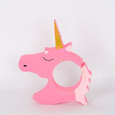 Money Storage Handmade Unicorn animal Shape Ins Nordic Series Coin Bank Home Decoration Wooden Money Box  Household Products