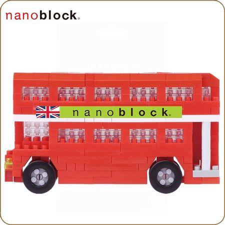 Small grain miniature diamond building block adult construction toy London Double Decker Bus NBH113 300 pcs Age 12+