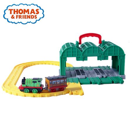 Thomas & Friends DWB94 Train Track Toy Tidmouth Sheds Die-cast Matel Engine Playset Train Station Storage Box For Children Gift