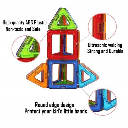 110pcs Big Size Magnetic Blocks Designer DIY Plastic Building & Construction Toy Magnetic Tiles Educational Toys For Children