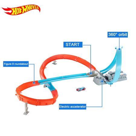 Original Hot Wheels Car Track Super Stunt Maneuver Circuit Racing Figure 8 Raceway Diecast Car Hot Toys for Boys Kids Gift