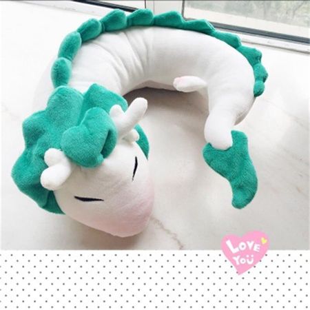 Fashion Cartoon Dragon Anime Miyazaki Hayao Spirited Away Haku Cute U Shape Doll Plush Toys Pillow dolls gift for Children&Kids